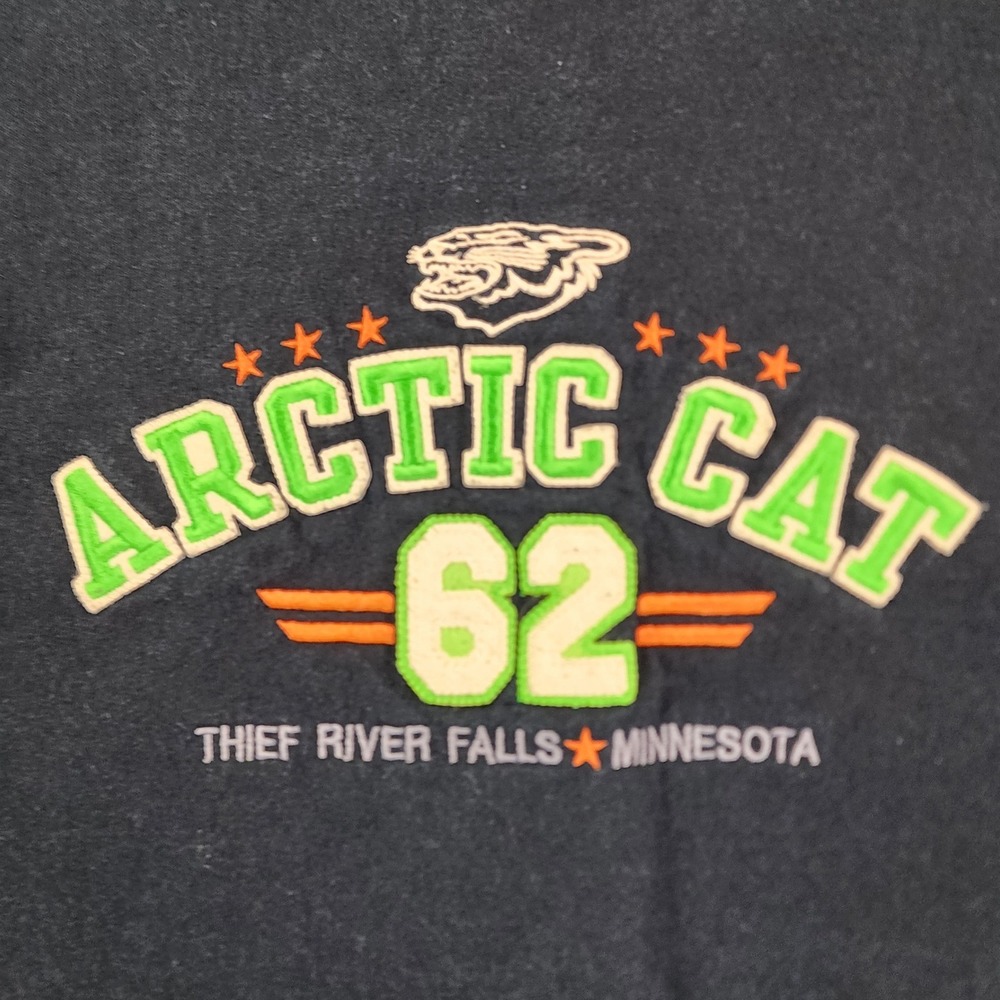 Arctic Cat XL Navy Blue Crewneck Sweatshirt Embroidered Snowmobile Racing VTG
